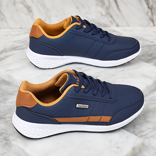 [VanWeir Comfortable Grip Sneakers] VanWeir Plus Size Mens Casual Comfortable Grip Running Sneakers - Durable Lace-Up Design - Ideal for Outdoor Sports & Daily Wear