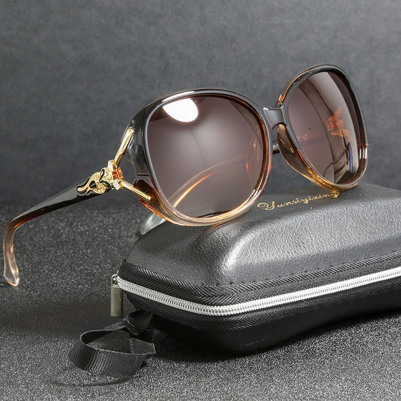 YUNSIYIXING Polarized Women's Sunglasses Fashion Brand Butterfly Sun Glasses UV400 Mirror Anti-Glare Eyewear Accessories 8842