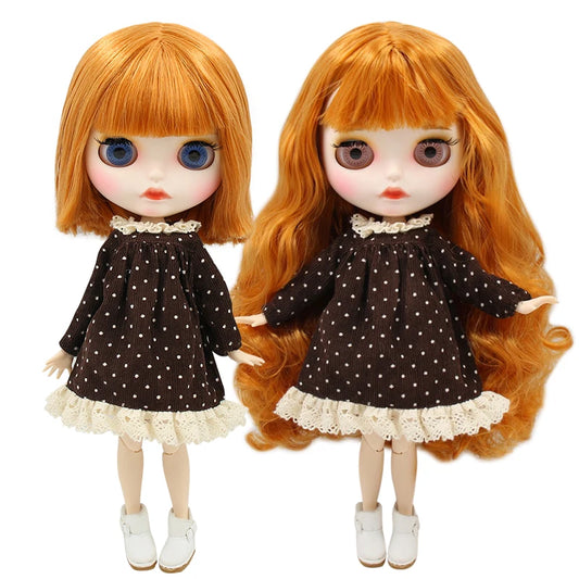 ICY DBS Blyth Doll bjd joint body orange na buhok matte na mukha 1/6 laruang BL0145 30cm na regalo ng babae na anime