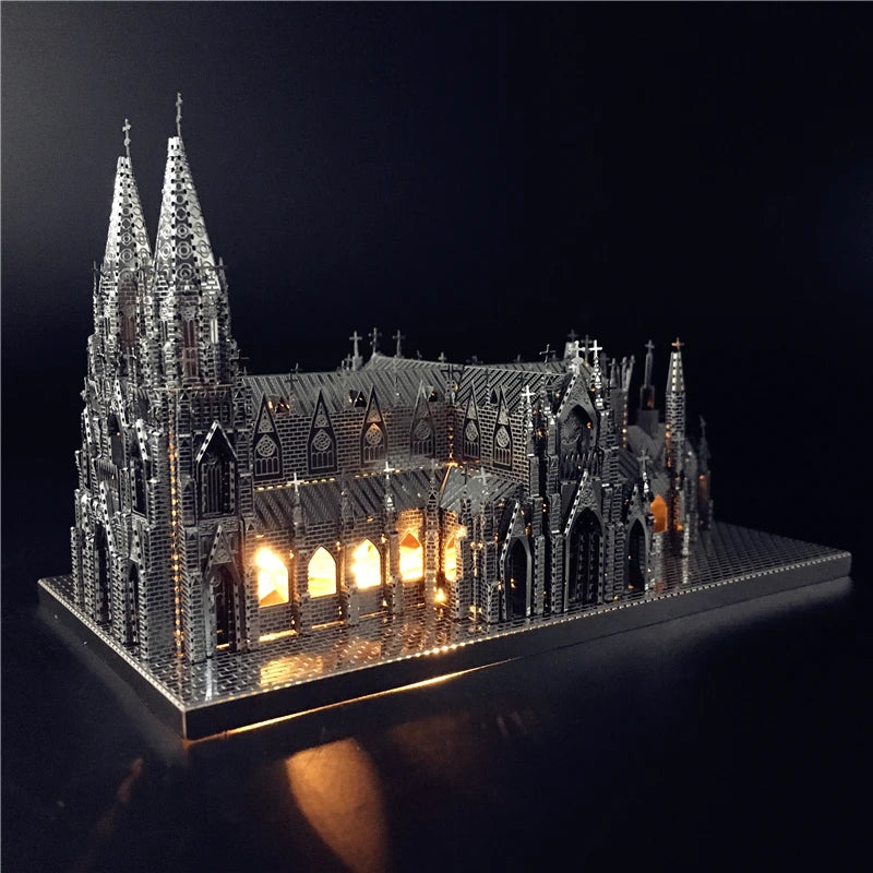 IRON STAR 3D Puzzle Metal St. Patrick's Cathedral Assembly Model Kits DIY 3D Laser Cut Jigsaw Puzzle Creative toys