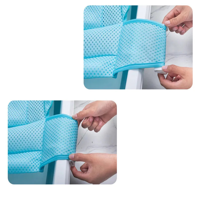 Baby shower bath net mat-foldable baby floating non-slip cushion