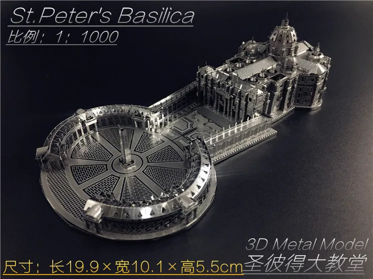 IRON STAR 3D Puzzle Metal St. Patrick's Cathedral Assembly Model Kits DIY 3D Laser Cut Jigsaw Puzzle Creative toys