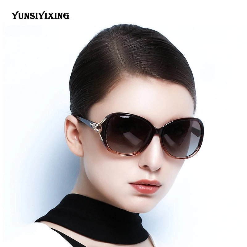 YUNSIYIXING Polarized Women's Sunglasses Fashion Brand Butterfly Sun Glasses UV400 Mirror Anti-Glare Eyewear Accessories 8842