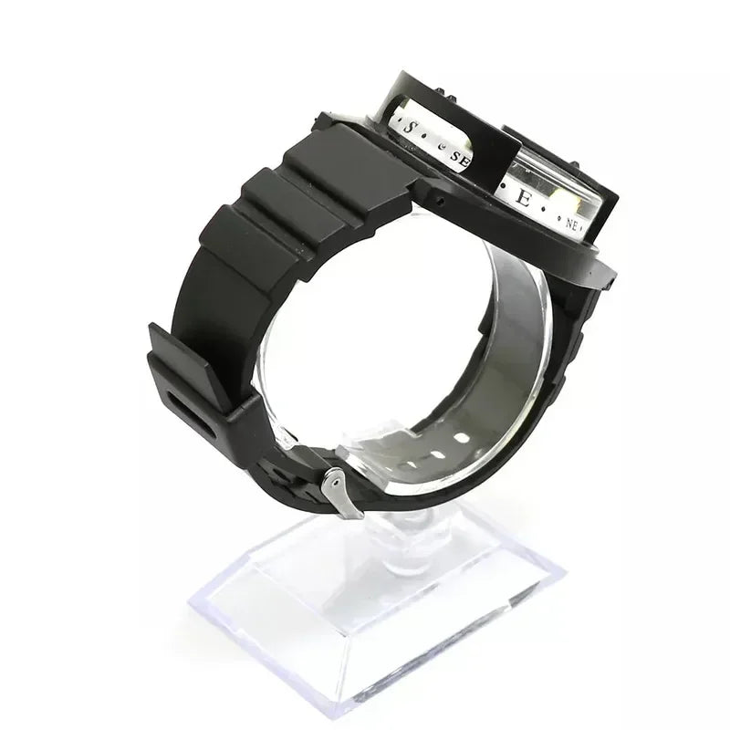 Wrist Watch Compass Compass Portable Waterproof Acrylic Compass Outdoor Hiking Camping Diving Survival Gear