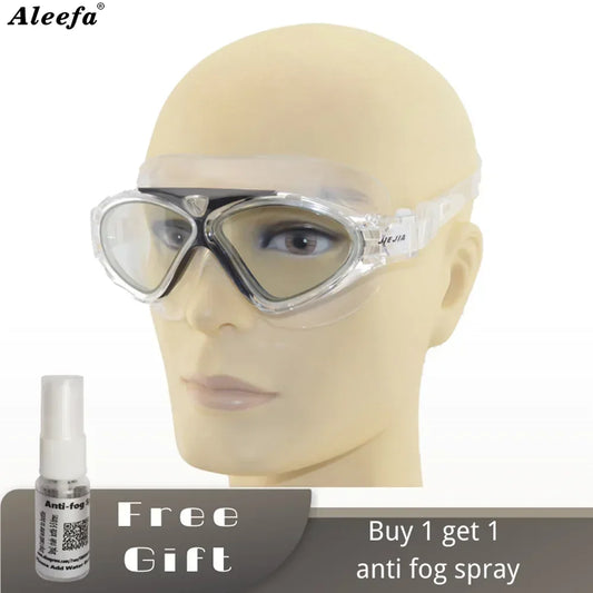 Swimming Goggles Water Glasses Silicone Belt Underwater Big Eyewear Anti-fog Waterproof Sport optical glasses  for Men Women