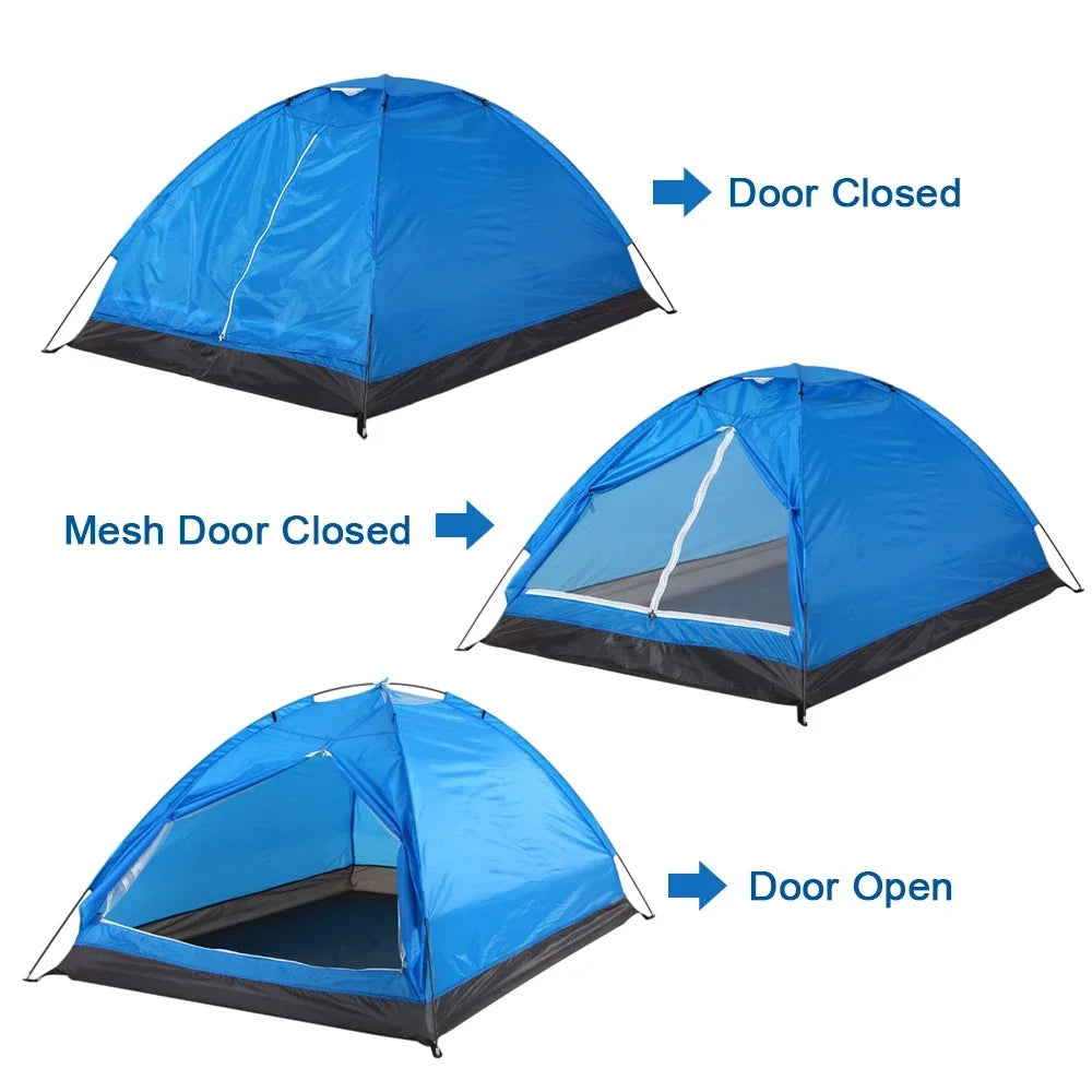 2 Person Camping Tent Easy Set-Up Lightweight Garden Sun Shield Outdoor Hiking Camping Tents Accessories With Carrying Bag