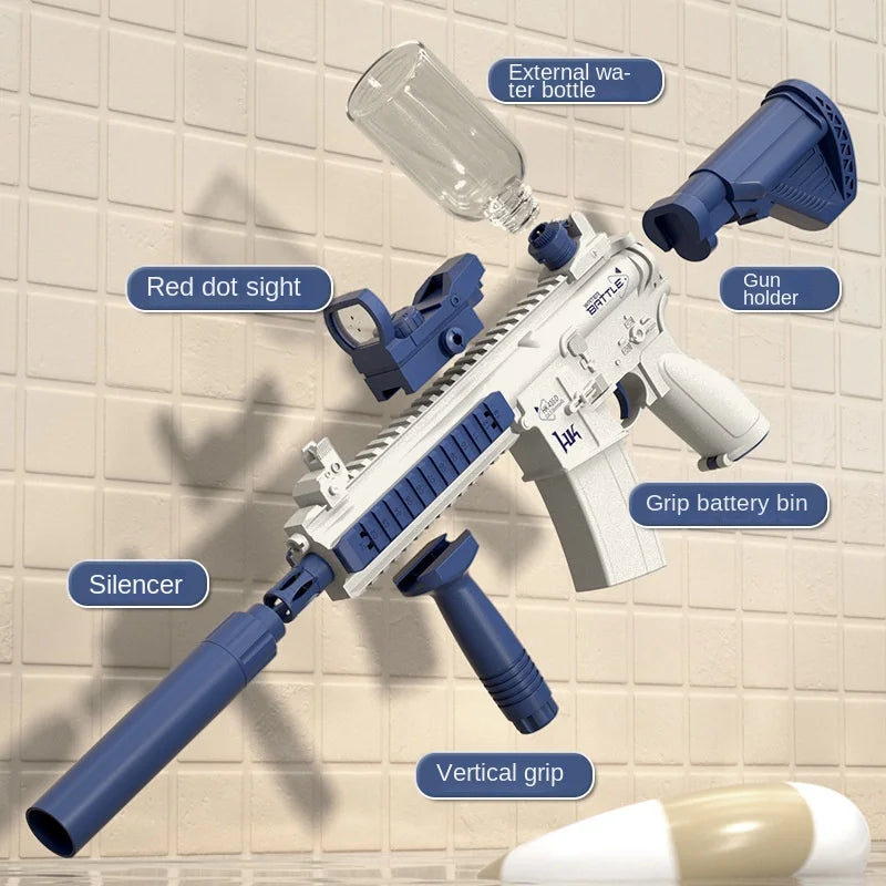 Water Gun Electric Pistol Shooting Toy M416 Buong Awtomatikong Summer Shoot Beach Panlabas na Kasayahan Laruan para sa mga Bata Regalo ng Mga Batang Babae