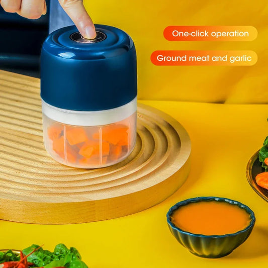 Electric Grinder Mini Baby Food Grinder 250ml Household Garlic Grinder Multifunctional USB Vegetable Grinding and Crushing Tool