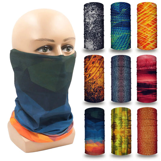 Colorful Prints Hair Bandana Headand for Women Neck Gaiter Seamless Tube Scarf for Men Cycling Hiking Running Sports Face Shield