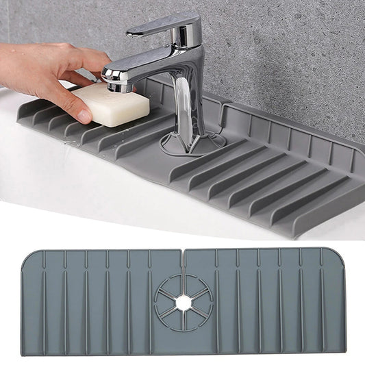 Kitchen Silicone Faucet Sink Mat Splash Guard Dry Countertop Protector for Bathroom Kitchen Gadgets for Around Faucet Handle