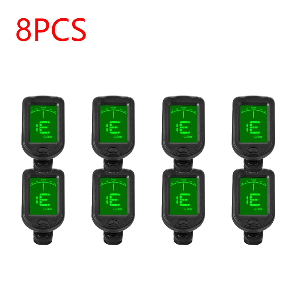 10-1PCS 3V Guitar Tuner Instruments Clip on Electronic Tuner For Guitar Bass Ukulele Violin Mandolin Banjo Guitar Accessories