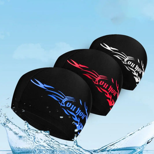 Men Nylon Cloth Swim Cap Protect Ears Long Hair Sports Swim Pool Hat Swimming Cap for Men & Women Adults