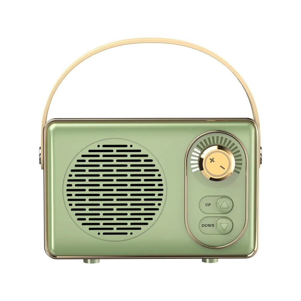 Retro Bluetooth Portable Speaker With FM Radio Small Wireless Stereo,Loud Volume TF Card Slot and MP3 Player for iPhone Android