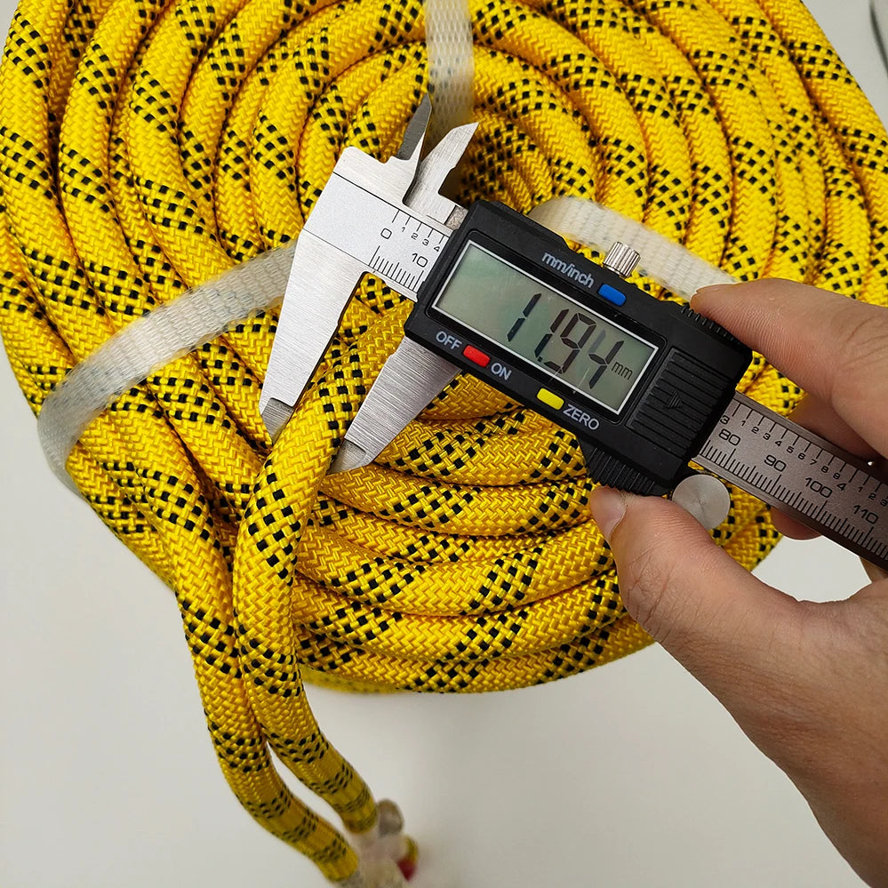 200m 12mm Rock Climbing Rope Tree Climbing Equipment Fire Escape Survival Gear Rescue Outdoor Static Safety Rope