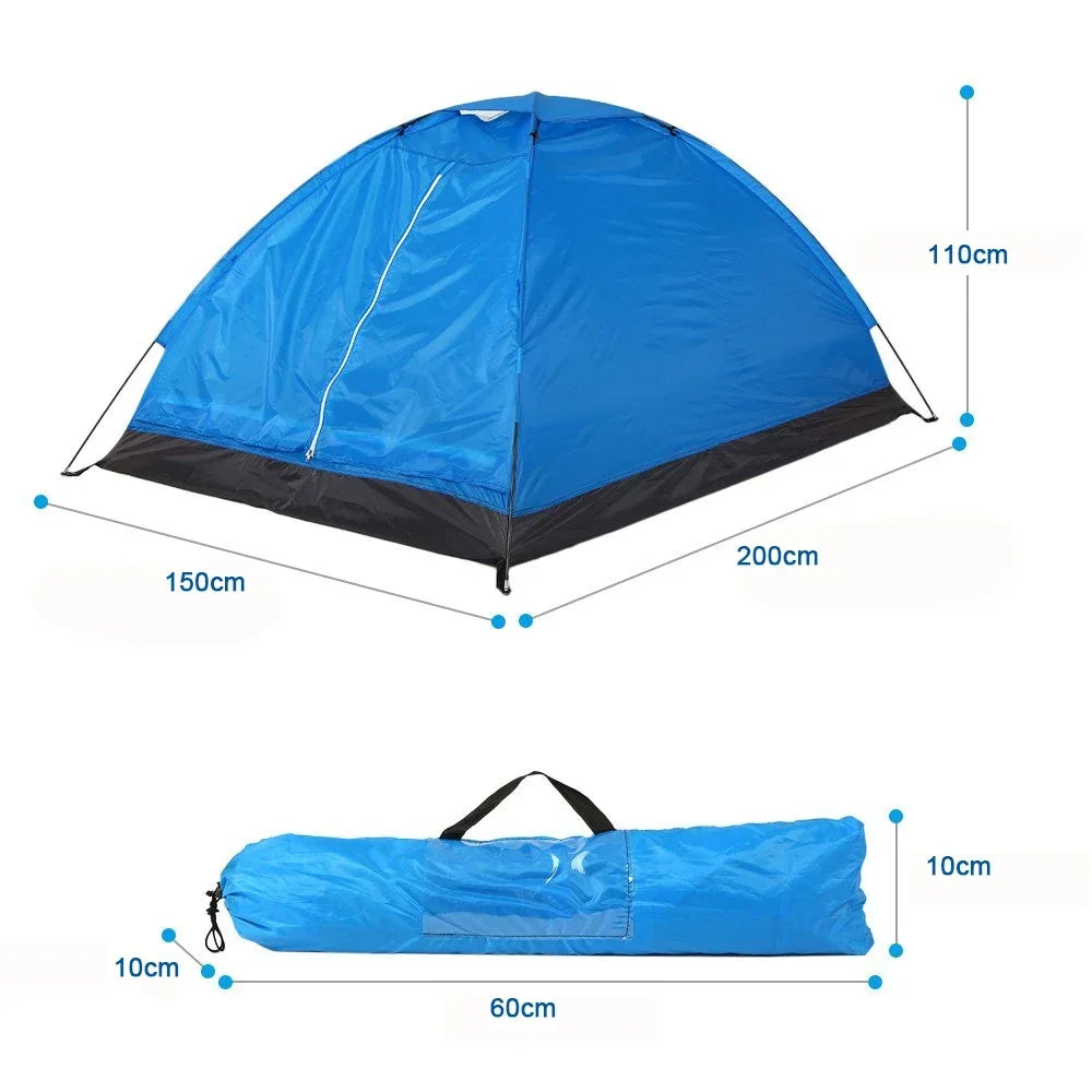 2 Person Camping Tent Easy Set-Up Lightweight Garden Sun Shield Outdoor Hiking Camping Tents Accessories With Carrying Bag