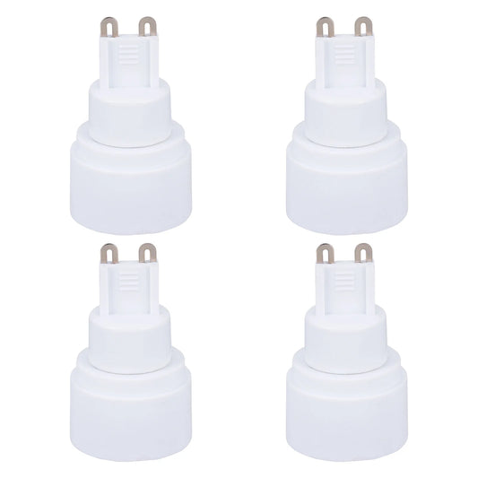 4 Pcs G9 to E14 Lamp Holder Adapter LED Light Bulb Socket Spiral Screw Converter Metal Accessories