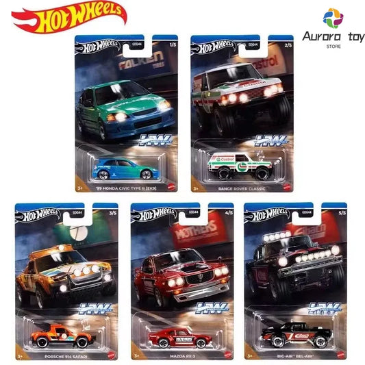 Modelo ng Kotse ng Hot Wheels Premium na Serye Gdg44 Alloy Honda Civic Ek9 Porsche Mazda Mga Modelo ng Kotse na Koleksyon ng Bata Regalo ng Mga Laruan sa Kaarawan ng Bata