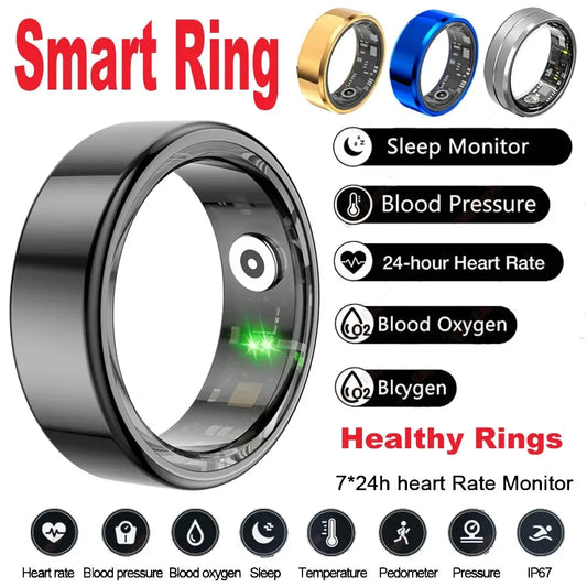 SmartRing Men Women Heart Rate Blood Oxygen Sleep Health Monitoring Sports Activity Fitness Tracker Smart Rings for Android IOS