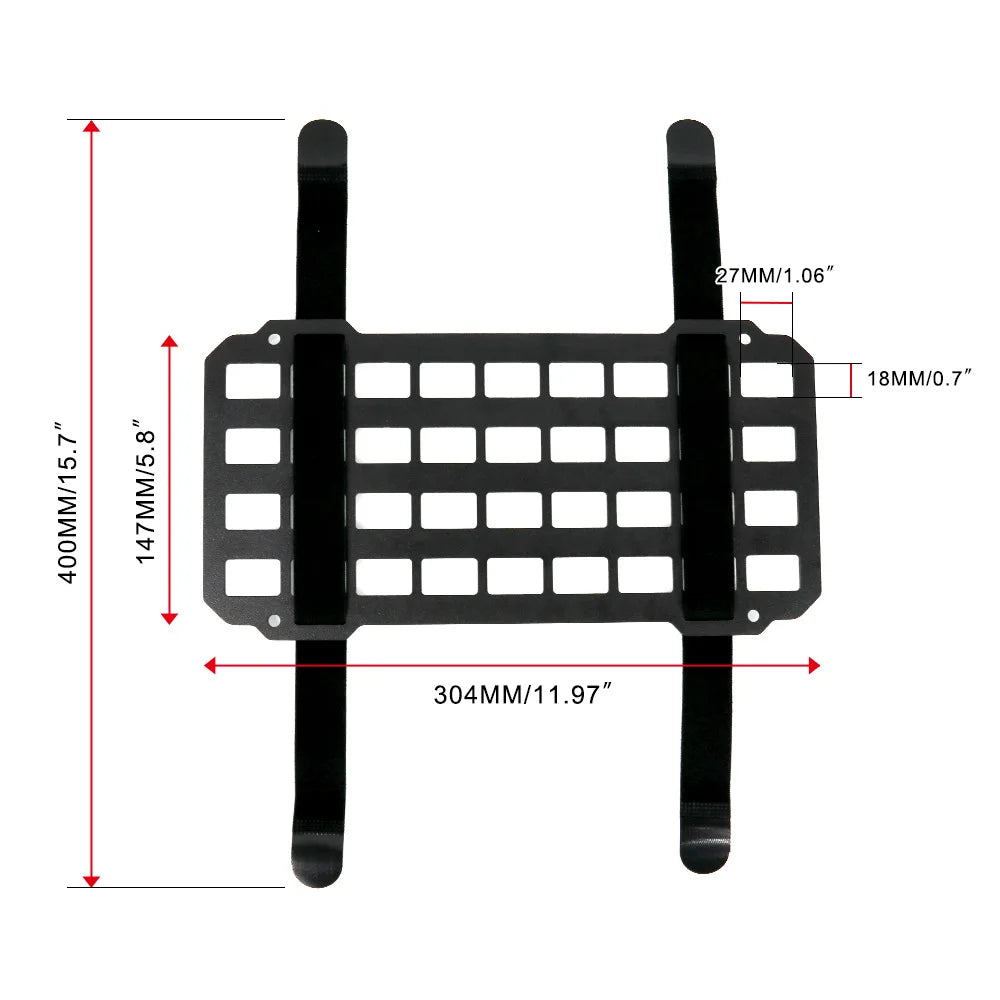 Vehicle MOLLE Panel  Rigid Insert Panel for Backpack Tactical Accessories Gear Holder EDC Gadgets Small Tools Pens Sunglasses