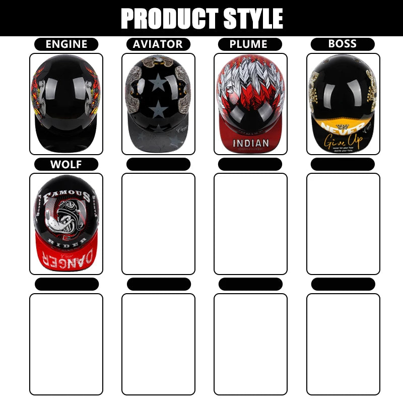 2024 Open Face Adult Summer Retro Bisikleta Vintage Half Helmet Baseball Cap Helmets Mga Bata Nakasakay sa Motocross Lalaki Babae Bata