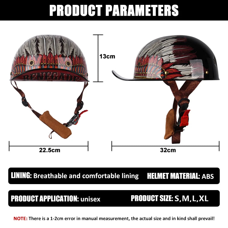 2024 Open Face Adult Summer Retro Bisikleta Vintage Half Helmet Baseball Cap Helmets Mga Bata Nakasakay sa Motocross Lalaki Babae Bata