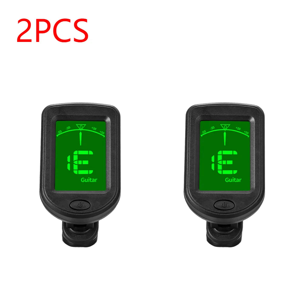 10-1PCS 3V Guitar Tuner Instruments Clip on Electronic Tuner For Guitar Bass Ukulele Violin Mandolin Banjo Guitar Accessories