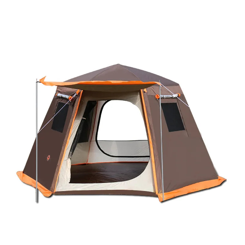 Waterproof Pop Up tent camping 4-8 tao family Room Cabin Tent Instant Setup na may Sun Shade Automatic Aluminum Pole
