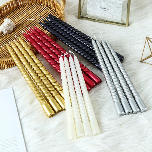 [4 pieces/box] Threaded Home Decoration Dip silver White Festive wedding birthday engagement wedding Love anniversary atmosphere