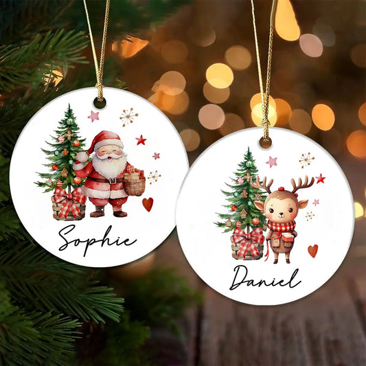 Personalized Christmas Baby Ornament Baby Child Christmas Photo Prop Ornament Custom Keepsake Gift Baby Xmas Ceramic Ornament