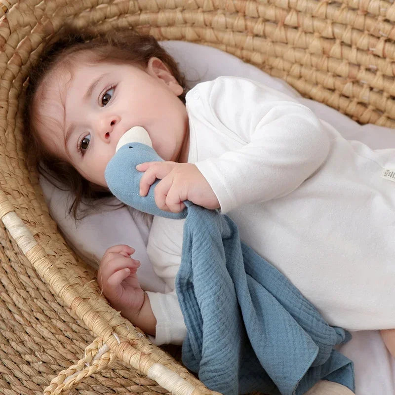 Baby Soother Appease Towel Bib Soft Animal Goose Doll Teether Mga Sanggol Comfort Sleeping Nursing Cuddling Blanket Laruan