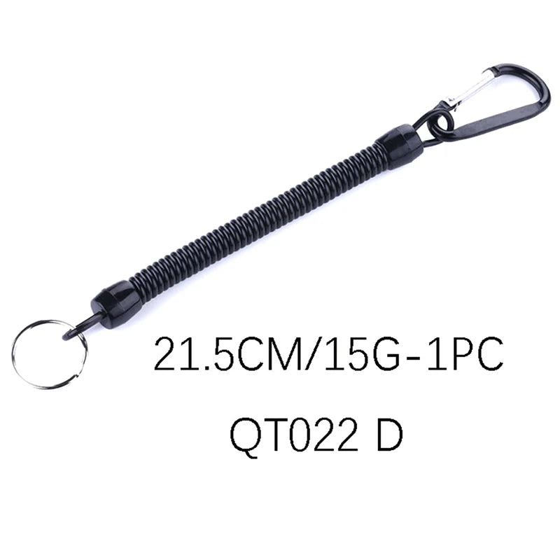 1PC Tactical Retractable Spring Elastic Rope Security Gear Tool Hiking Camping Anti-lost Phone Keychain Fishing Lanyards Outdoor