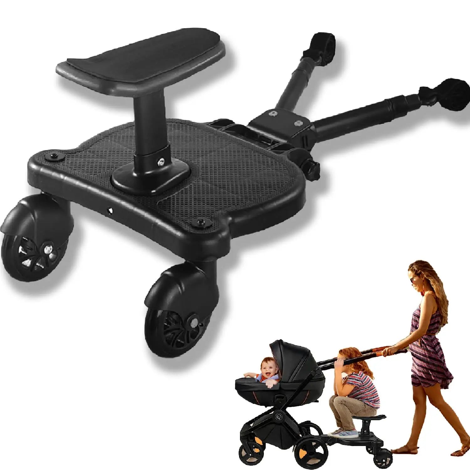 I-upgrade ang Iyong Paglakad gamit ang 2-in-1 Sit and Stand Stroller Board para sa Pangalawang Sanggol - Tugma sa Karamihan sa mga Baby Stroller