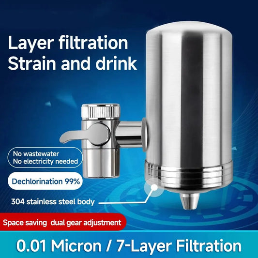Kitchen Stainless Steel Faucet Water Filter Pre-filter Purifier Household Tap Water Direct Drinking