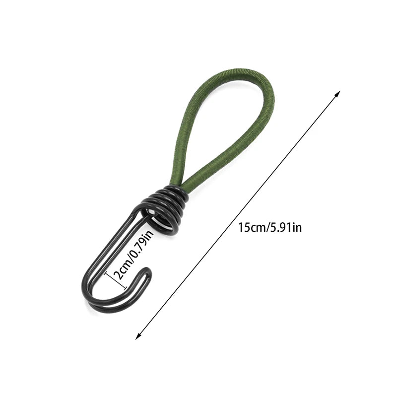 1PC Tent Elastic Rope Cord Hook Versatile Outdoor Camping Canopy Tarp Tent Fixing Cord String Carabiner Hooks Accessories