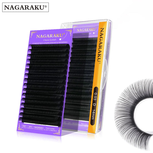 NAGARAKU Eyelashes Makeup classical 0.03mm Individual Eyelash Faux Cils Eyelash Extension for Professionals Soft Natural Mink