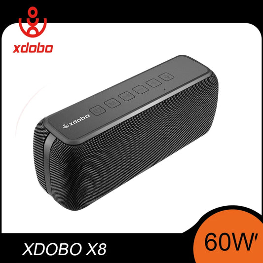 XDOBO X8 60W Portable Speakers Bluetooth-compatiable Bass Subwoofer Wireless Waterproof 6600mAh TWS Function Support TF/AUX