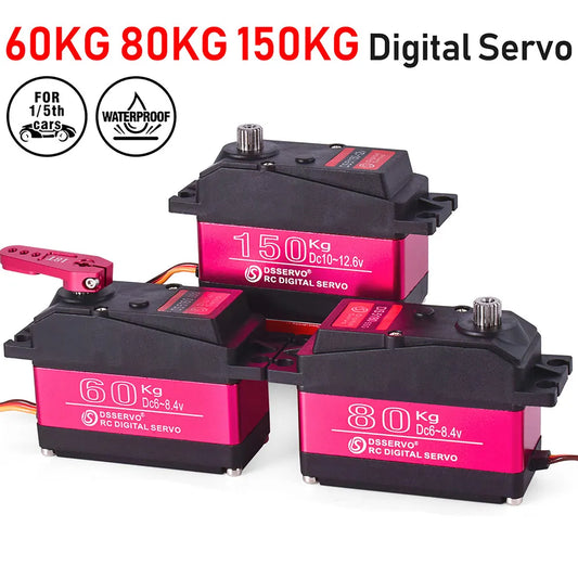 سيرفو RC 1/5 سيرفو مقاوم للماء وعالي عزم الدوران 60 كجم 80 كجم 150 كجم سيرفو رقمي لـ Redcat HPI Baja 5B SS متوافق مع SAVOX-0236