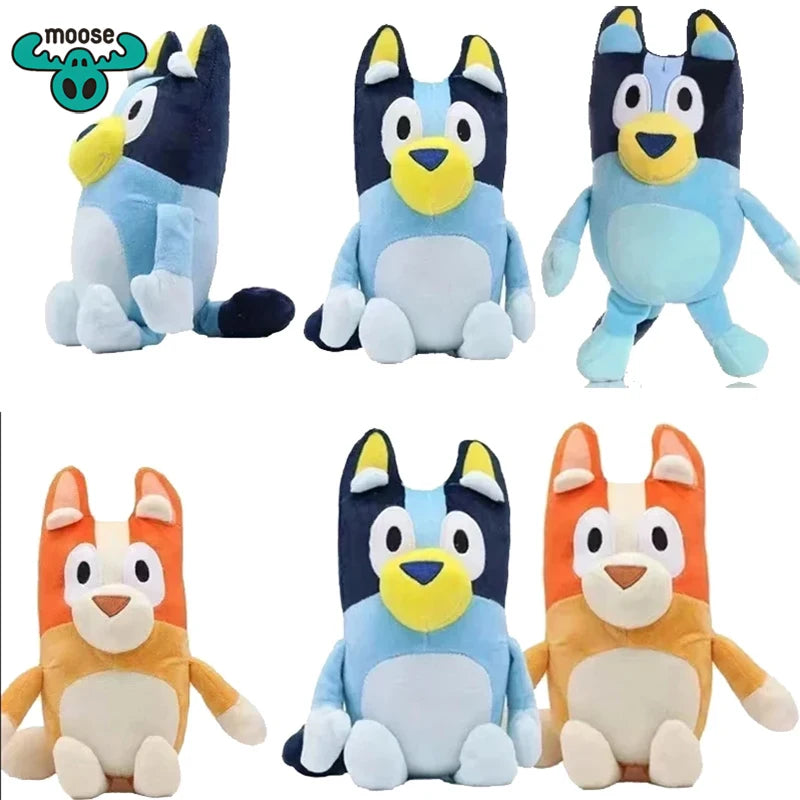 17cm 28cm Blueyed Dog Bingo Family Plush Toy Cartoon Dog Soft Stuffed Animals Mga Manika Kaarawan Christmas Gifts Family Blue-y Bingo