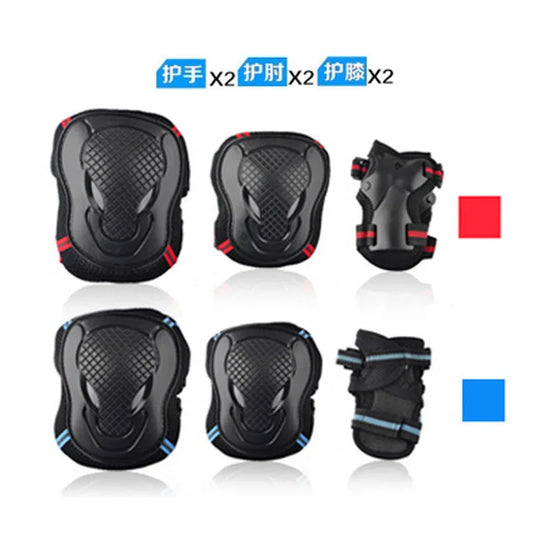 Roller skate protective gear six-piece set of adult skateboard sports protective gear
