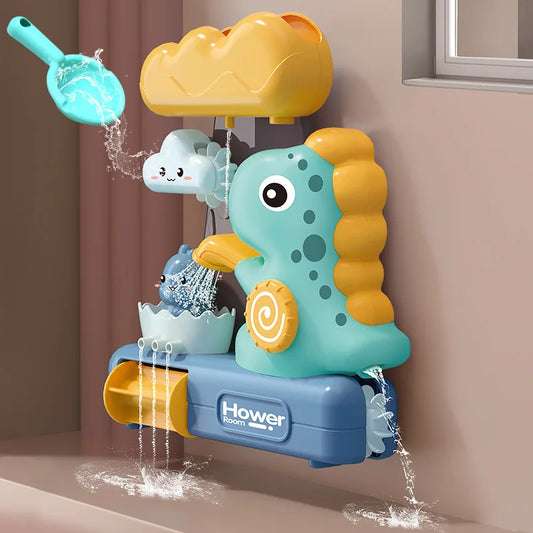 Mga Laruan sa Tubig sa Banyo ng Sanggol Cartoon Hayop Dinosaur Pipe Assembly Bath Shower Head Ang mga bata ay naliligo Maglaro ng Water Game Mga Laruan na Regalo