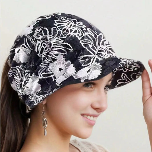 Soft Summer Lace Headscarf Hair Accessories Sunshade Headscarf Sunscreen Headband Hat Turban Headwear Cap Women's