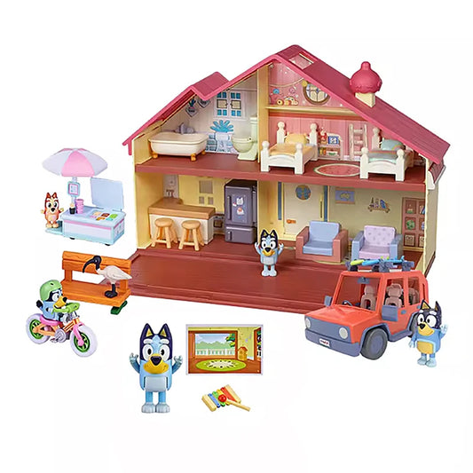 Bluey At Bingo Dog Family House Toy Set Anime Figure Cosplay Living Room Sofa Bed Ornament Play House Regalo Para sa mga Bata