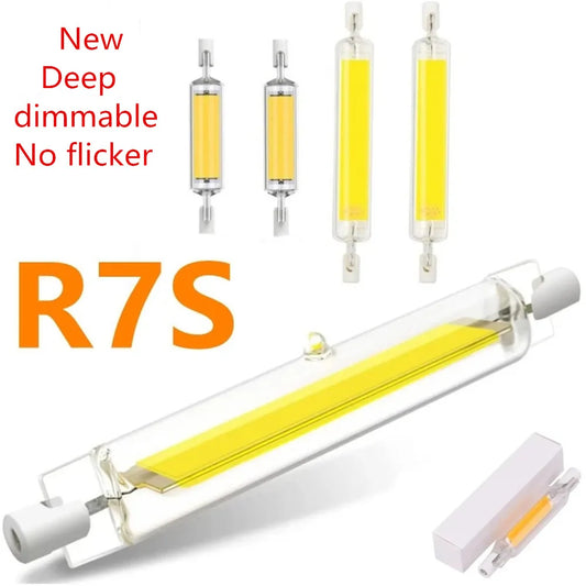 Deep Dimmable No Flicker R7S Corn Lamp LED COB Tube Bulb 78MM 118MM J78 J118 Replace Halogen Light 240V 220V Home Lampadas