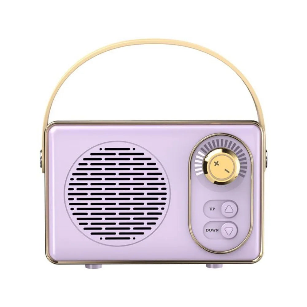 Retro Bluetooth Portable Speaker With FM Radio Small Wireless Stereo,Loud Volume TF Card Slot and MP3 Player for iPhone Android