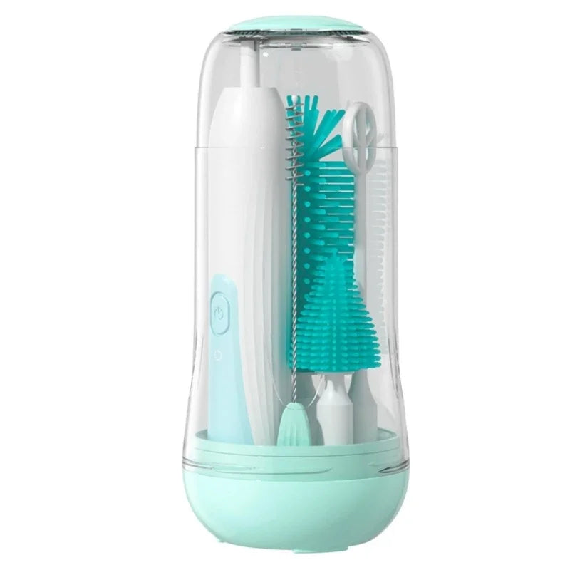 Travel Electric Baby Bottle Brushes Set with Waterproof Electric Bottle Cleaner Silicone Nipple Brush Bottle Brush