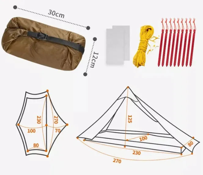 3FUL GEAR LanShan 1 fessional outdoor camping mountaineering tent 1 person waterproof for 3 seasons 2 Man Tent