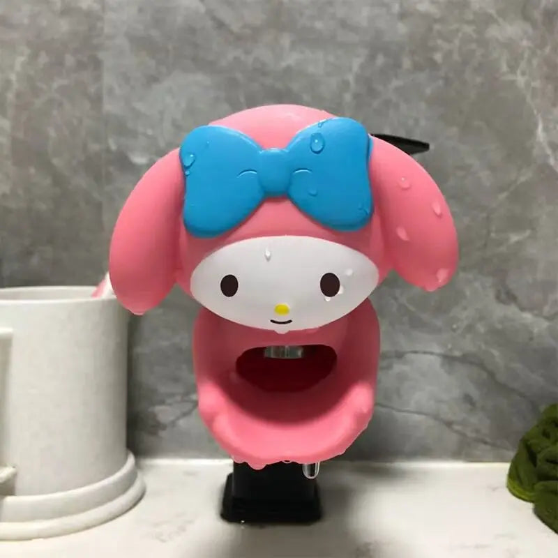 وصلة تمديد صنبور المياه من Sanrio Hello Kitty بتصميم الرسوم المتحركة للأطفال، معدات غسل اليدين، ملحقات الحمام والمطبخ