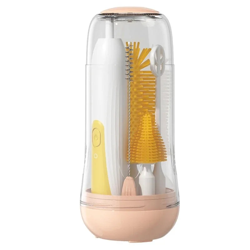 Travel Electric Baby Bottle Brushes Set with Waterproof Electric Bottle Cleaner Silicone Nipple Brush Bottle Brush