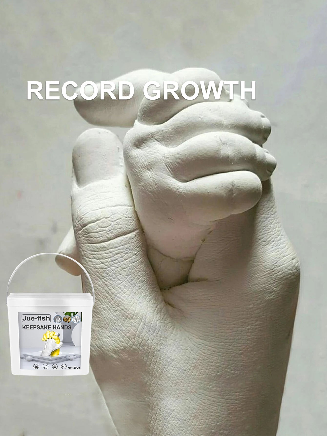 1PC Three-dimensional hand model powder Valentine's Day clone plaster DIY creative souvenir Mother's Day Children's Day