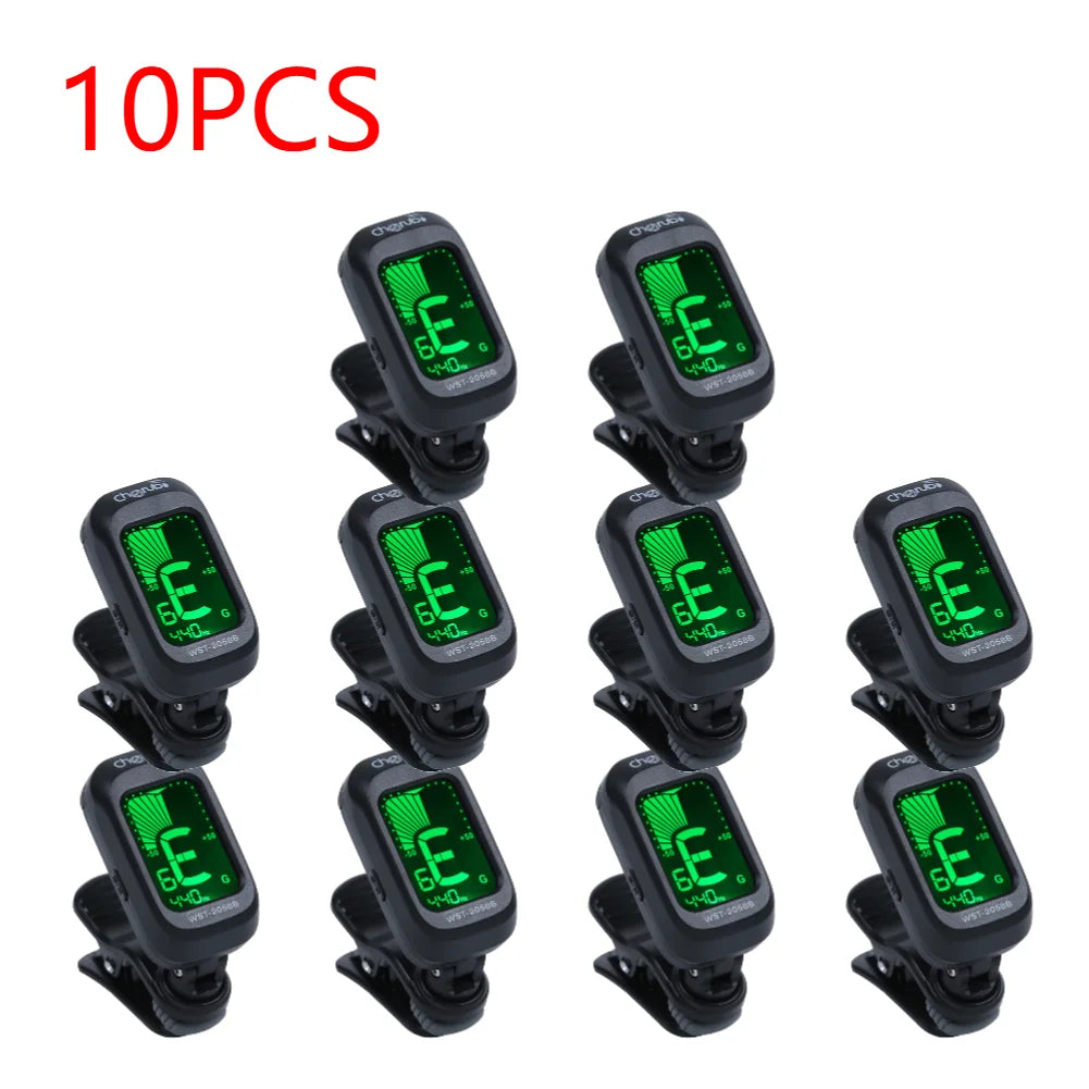 10-1PCS 3V Guitar Tuner Instruments Clip on Electronic Tuner For Guitar Bass Ukulele Violin Mandolin Banjo Guitar Accessories